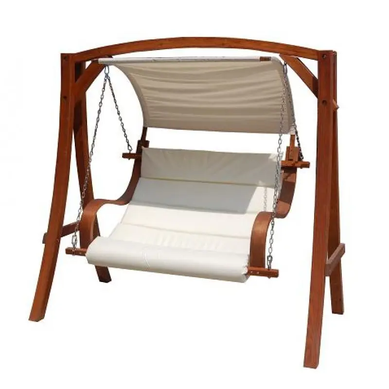 Wooden Garden Swing Seat With Canopy
