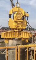 Marteau vibrant électrique 60 kW pour équipement de pieutage avec moteur et engrenages, haute efficacité, capacité de grue 35 tonnes