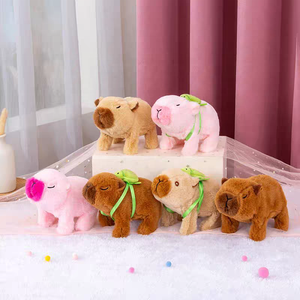 Muñeco de Peluche Eléctrico de Capibara de Dibujos Animados para Niños, Juguete Suave Antiestrés con Sonido al Caminar, Juguete de Peluche de Capibara B-5697 - Product Image 6