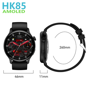 Reloj Inteligente HK85 2026 con Pantalla Redonda AMOLED Ultra HD de 1.43'', Llamadas NFC/BT, Control por Voz con IA, Correa de Silicona, Función de Brújula - Product Image 4