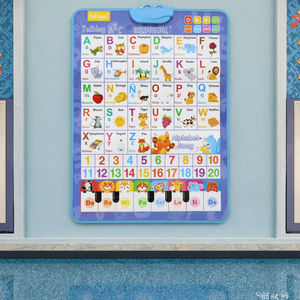 Juguete educativo de aprendizaje parlante para niños, gráficos de pared para bebés, árabe, español, inglés, francés, portugués para niños pequeños - Product Image 1