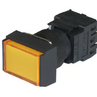 Interrupteur à bouton-poussoir rectangulaire LED de 22 mm, éclairé, 1NO1NC, 10A, pour le contrôle industriel et les appareils ménagers