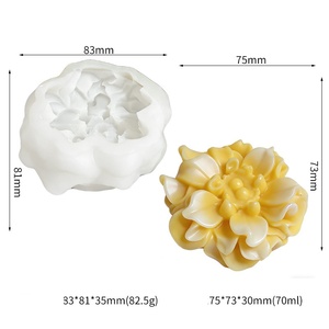Moldes de Silicona Ecológicos <span class=keywords><strong>con</strong></span> Forma Floral 3D Realista para Decoración del Hogar, Manualidades <span class=keywords><strong>con</strong></span> Resina, Velas y Adornos para Pasteles, <span class=keywords><strong>con</strong></span> Forma Irregular - Product Image 4