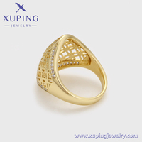 X000948315 Xuping Schmuck 14 Karat vergoldetes Kupfer Chunky Wide Women Men Fashion Ring