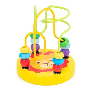 Kid Montessori Wooden Rainbow Blocks Baby Xylophone Music Toy Bead Maze Toy Wooden Educational Toy For Kid Learning