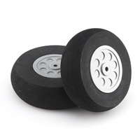 Roues en éponge pour avion RC avec moyeu en plastique, roues de train d'atterrissage pour modèle d'avion, de 20 mm à 110 mm