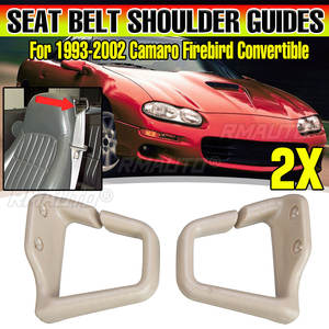 Par de guías de hombro para cinturón de seguridad delantero de coche para Camaro Firebird Convertible 1993-2002, bucles guía para cinturón de seguridad 16817202 16817203 - Product Image 1