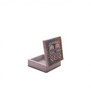 Natural Clean And Fine Handmade Premium Design Soapstone Carving <b>Box</b> With Top Class Making Art Use For Jewelry Storage <b>Box</b> Item - Product Image 1