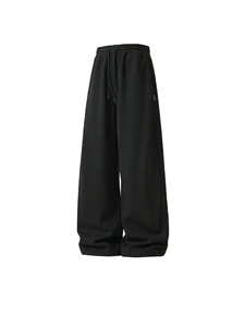 Custom 300gsm Heavyweight 100% Cotton <strong>Baggy</strong> Wide Leg <strong>Men</strong> Sweatpants OEM Streetwear <strong>Joggers</strong> - Product Image 4