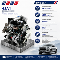Moteur diesel Iszu 4JA1 4JA1T 4JB1 4JB1T 68kw 3600rpm pour pick-up et camionnette légère - Vente flash