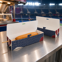 Boîte à hot-dogs pliée sur mesure, service ODM en gros, fabricant chinois de contenants alimentaires jetables robustes et résistants à la graisse