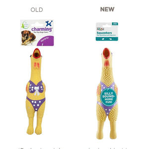 Squawkers büyükanne hippi civciv büyük interaktif köpek oyuncak lateks kauçuk tavuk topları - Product Image 4