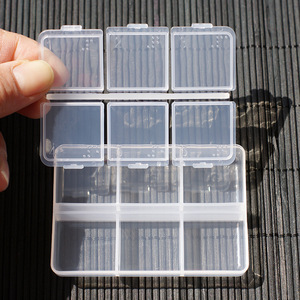 Six Compartment Transparent Pillbox Mini Portable PP Plastic Storage Box For Medicine Organization - Product Image 2