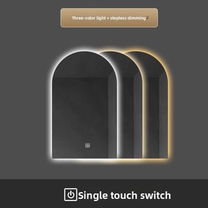 Modern LED Backlit Glass <strong>Mirror</strong> Anti-explosion <strong>Feature</strong> Handmade Arched Full-Length Design for Bedroom Living Room <strong>Wall</strong> Mounting - Product Image 5