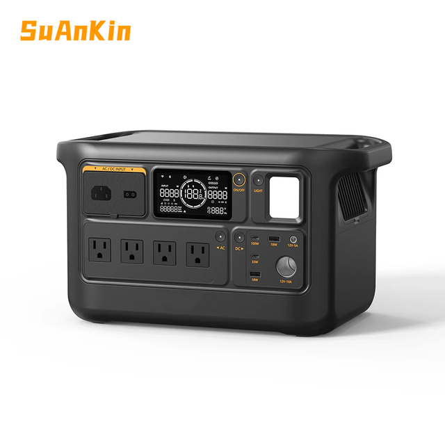 F1000LFP 1500W Pure Sine Wave Portable Power Station 960Wh LiFePO4 Battery 600W Solar Input UPS Power Supply for Outdoor