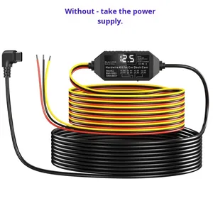 Ba Dây bãi đậu xe giám sát cáp điện với màn hình hiển thị và chuyển đổi sạc qua biên giới ACC Dash Cam bước xuống cáp PVC Áo khoác - Product Image 4