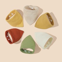 Petit Bavoir Triangulaire en Crêpe de Coton Pur, Doux et Respirant, Best-seller, Unisexe, pour Bébé, Serviette à Salive