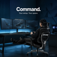 Chaise de bureau ergonomique AOR pour la maison, dossier haut en maille, repose-pieds rétractable, base en alliage d'aluminium, robuste, pour le gaming, vente en gros usine