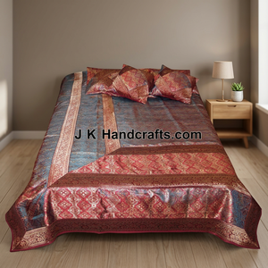 En gros À La Main En Soie Satin Tissu Traditionnel ensemble De Literie - Product Image 4