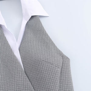 SHENZHU Women's <strong>Clothing</strong> 2024 Early Autumn New Sleeveless Sexy Backless Stitching Halter Neck Mini Dress Vestidos Mujer 9068589 - Product Image 4