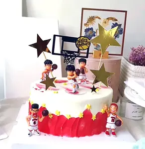 יום הולדת שמח עוגת טופר דאנק Rukawa מייפל כדורסל ילד אנימה גרסה ביד צעצוע סצנת ילד צעצוע PVC Slamdunk המשני יואן