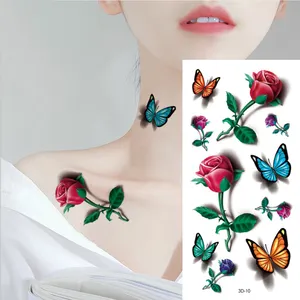 3d projeto do tatuagem do braço Suppliers-Imagnail 61 desenhos flores pássaros à prova d' água, borboleta, braço do corpo, adesivo de tatuagem temporária 3d