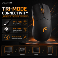 F800 Mouse Gaming Nirkabel Tri Mode Sensor PAW 3395 26000 DPI, Kabel Nirkabel dengan Polling Rate Tinggi, Ultra Ringan Berkabel untuk PC Gamer