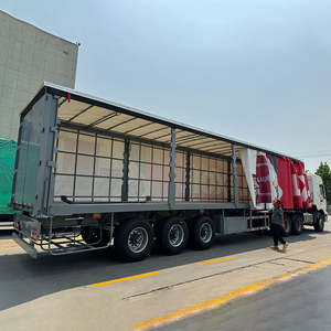 LUYI 40ft tessuto in PVC furgone rimorchio 3 assi semirimorchio 3 assi con tapparelle di tela cerata lato aperto per la vendita di <span class=keywords><strong>camion</strong></span> - Product Image 1