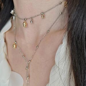 Collar Cuadrado de Plata de Ley S925 con Cara Sonriente para Mujer, Elegante, Ligero y Versátil, Ideal para Regalo - Product Image 4