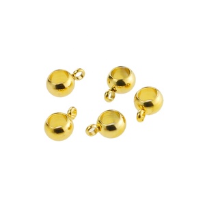 DIY Pendant Bail <b>Beads</b> | 18K PVD Gold Plated Stainless Steel Large Hole <b>Beads</b> with Hanging Loop Connector for <b>Bracelet</b> <b>Making</b> - Product Image 4