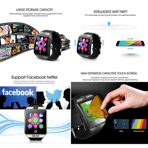Q18 Bluetoothes Camera Smart Watch <strong>with</strong> Facebooks Whatsapp Twitters <strong>Sync</strong> SMS Support SIM TF Card for IOS Android <strong>Smartwatch</strong> - Product Image 4
