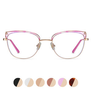 Gafas de Ojo de Gato 87331 para Mujer, Montura Metálica con Patillas de Resorte, Protección contra Luz Azul, Montura Completa, Tamaño Mediano, Gafas Ópticas - Product Image 4