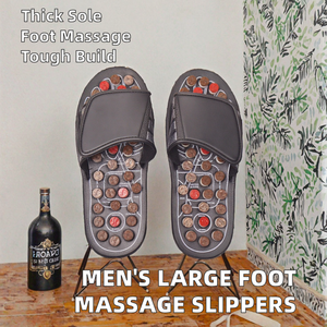 Men's Fashion Large Size <b>Foot</b> Massage Slippers with Thick Sole New Type Outwear with <b>Foot</b> <b>Massager</b> Feature - Product Image 3