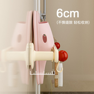 Slipper Rack Wall Mounted No Drilling Required Bathroom Storage Behind Door Multi Scene Organizer Yellow Green Milky White - Product Image 4