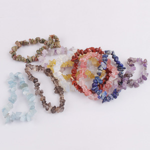 Handmade Joker dễ thương Strand Vòng đeo tay với đầy màu sắc tinh thể màu hồng hình dạng hình học phong cách cổ điển unisex bán buôn - Product Image 2