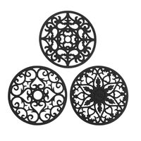 Lot de 3 dessous-de-plat en silicone antidérapants motif européen Eversoul Factory pour accessoires de cuisine
