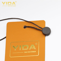 Vente en gros usine : Accessoires pour étiquettes de vêtements, étiquettes volantes de marque, attaches en cordon, fils en polyester noir, cintres pour sous-vêtements