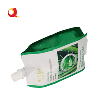 Custom 100 Ml Herbruikbare Roze Leuke Plastic Vruchtensap Verpakking Zijvouw Tuit Zakje Met Top Uitloop