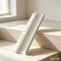 Profilé PVC en forme de F pour joint décoratif de plâtre, bande d'ombre pour mur et plafond en cloison sèche