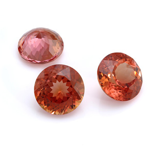 Cadermay Lab Created Red Corundum Round Faceted Loose Gemstone For Jewelry Making - Product Image 3