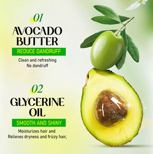 Opciones personalizables Aguacate Natural Coily Producto para el cuidado del cabello Fortalecer la reparación American Afro Hair Shampoo - Product Image 4