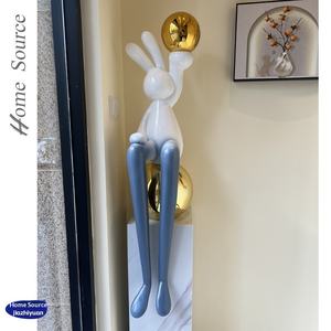 Escultura de <span class=keywords><strong>Piso</strong></span> Decorativa para el Hogar, Hotel, Vestíbulo, Sala de Estar, Oficina de Ventas, con Patas Largas y Adornos de Conejo - Product Image 3