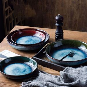 Vintage <b>Ceramic</b> Round Shaped Salad Soup <b>Plate</b> Wholesale Catering Restaurant Dinnerware Porcelain Pasta Deep <b>Plate</b> - Product Image 1