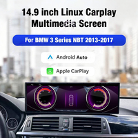 Écran central de voiture de 14,9 pouces avec système Linux, compatible CarPlay, musique Bluetooth pour BMW Série 3 GT Série 4 F30/F32/F35 2013-2019
