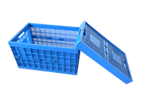 Caisse en plastique pliable, empilable et recyclable en maille avec matériaux PP pour panier de rangement