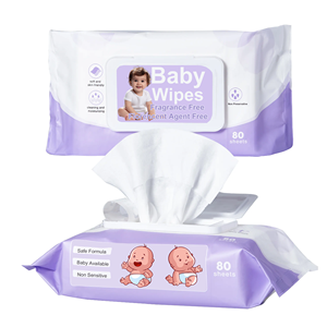 Lingettes pour bébé en gros bon marché 80 pièces Lingettes pour bébé en coton original sans plastique Lingettes pour bébé Softcare Eco Friendly pour non parfumées - Product Image 1