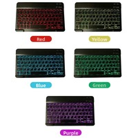 Clavier capacitif sans fil rétroéclairé coloré à 78 touches pour tablette iPad
