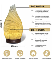 Humidificateur en verre 3D WMK 120ml 3-en-1 Cool Mist 7 couleurs LED Lights Eco-Friendly Aroma Diffuser Household Tabletop Electric