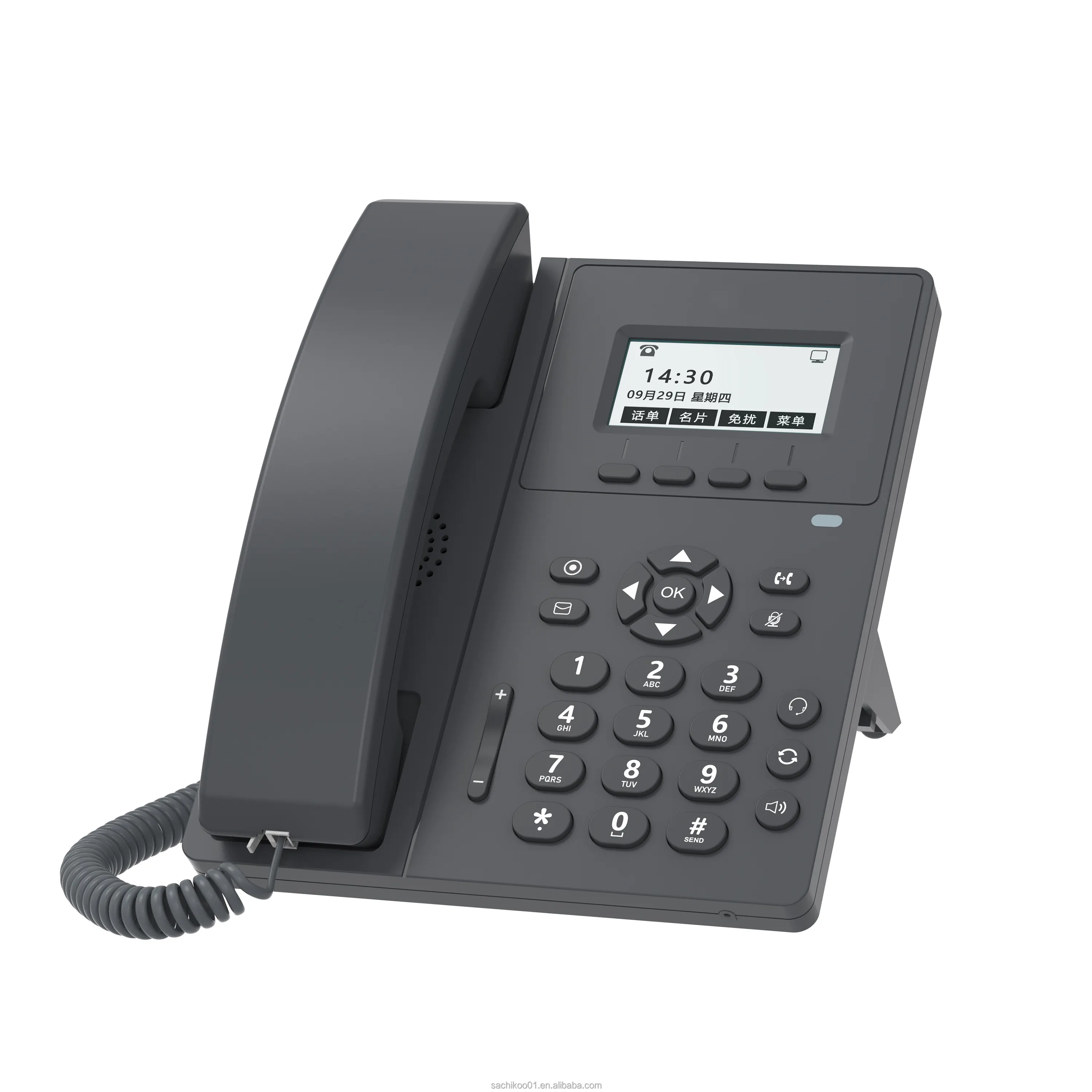 Sachikoo V100 calidad barato Sip IP teléfono básico IP identificador de llamadas teléfono Voip teléfono de escritorio Video teléfono Voip móvil 2 uds 1kg