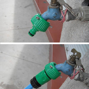 Raccord de tuyau d'eau en plastique 12 mm à connexion rapide pour tuyau de jardin et adaptateur de lavage de voiture, installation facile, connecteur de tuyau en vrac - Product Image 1